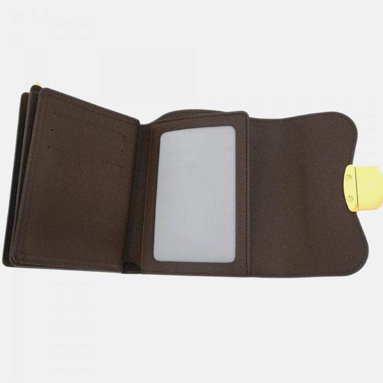 Pre Owned Louis Vuitton Portefeuille Joy Brown Damier Canvas Trifold Wallet