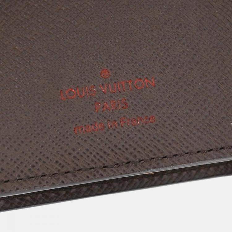 Pre Owned Louis Vuitton Portefeuille Joy Brown Damier Canvas Trifold Wallet