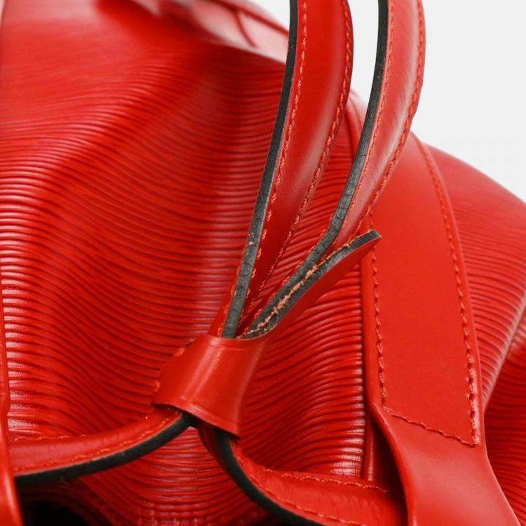 Pre Owned Louis Vuitton Red Epi Randonnee PM Bucket Shoulder Bag
