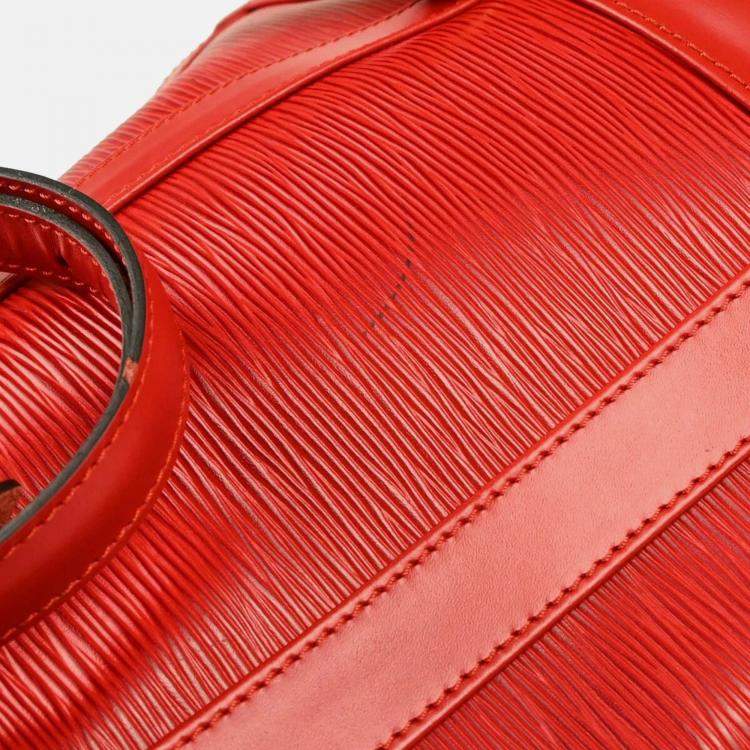Pre Owned Louis Vuitton Red Epi Randonnee PM Bucket Shoulder Bag