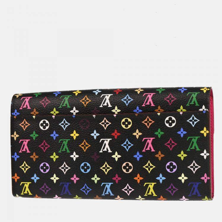 Pre Owned Louis Vuitton Portefeuille Sarah Multicolor Canvas Wallet