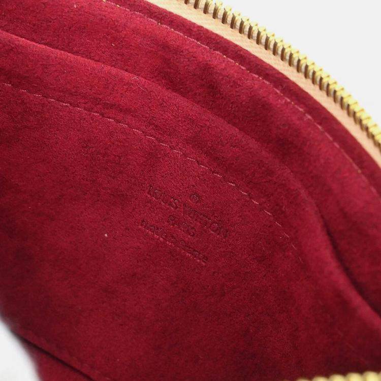 Pre Owned Louis Vuitton Pochette Milla White Multicolor Bag