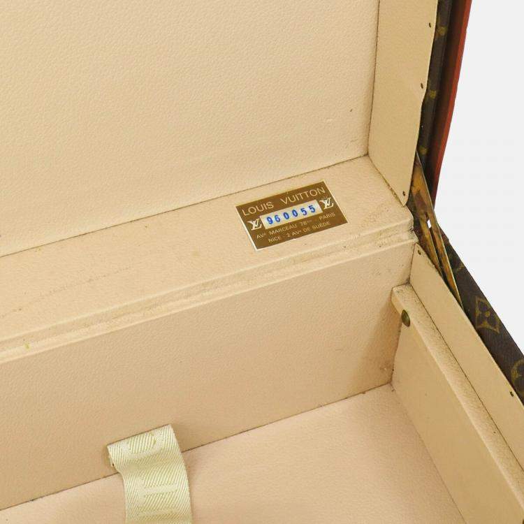 Pre Owned Louis Vuitton  Alzer 70 Monogram Trunk Luggage Suitcase