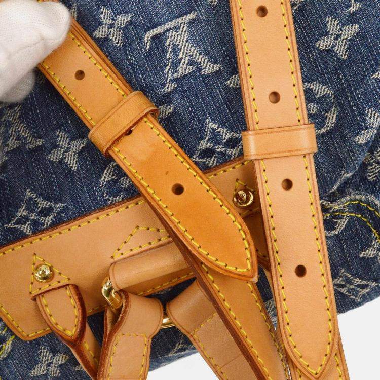 Pre Owned Louis Vuitton Sac a Dos GM Blue Monogram Denim Backpack
