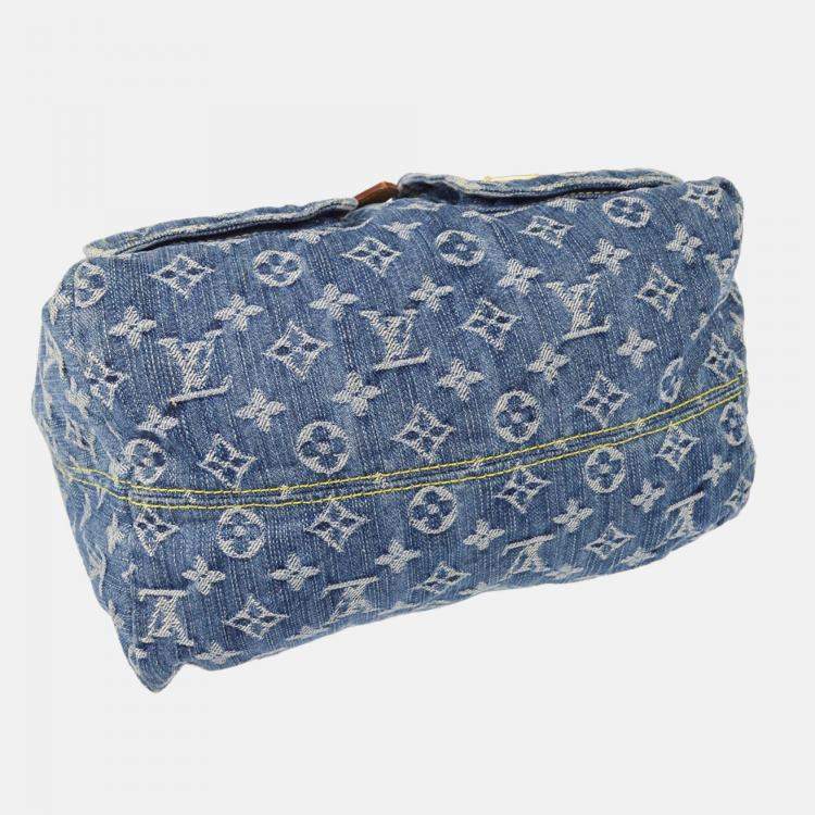 Pre Owned Louis Vuitton Sac a Dos GM Blue Monogram Denim Backpack
