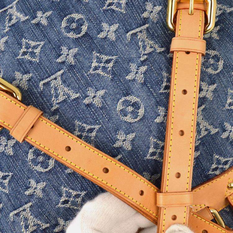 Pre Owned Louis Vuitton Sac a Dos GM Blue Monogram Denim Backpack