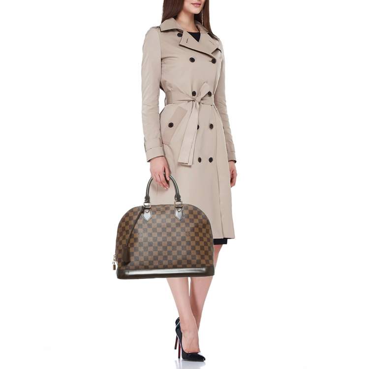 Pre Owned Louis Vuitton Damier Ebene Canvas Alma MM Bag