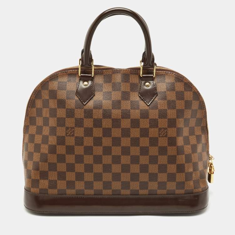 Pre Owned Louis Vuitton Damier Ebene Canvas Alma MM Bag