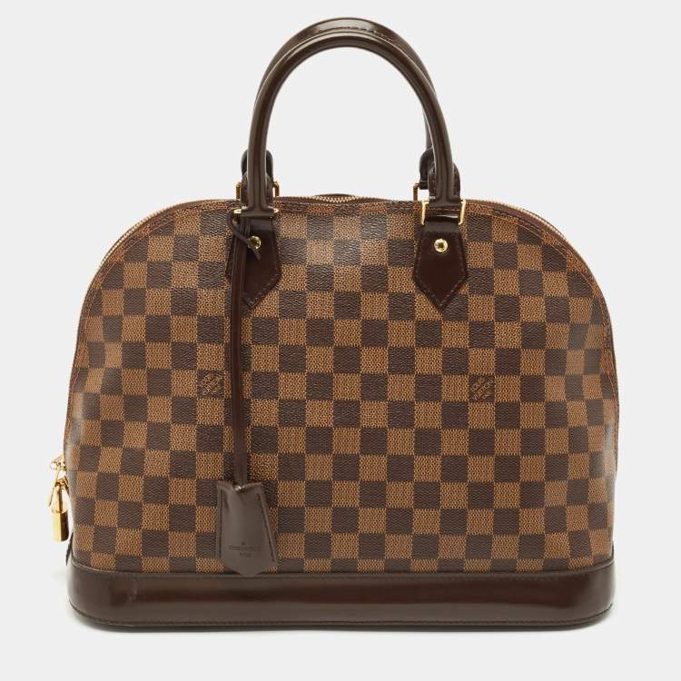 Pre Owned Louis Vuitton Damier Ebene Canvas Alma MM Bag