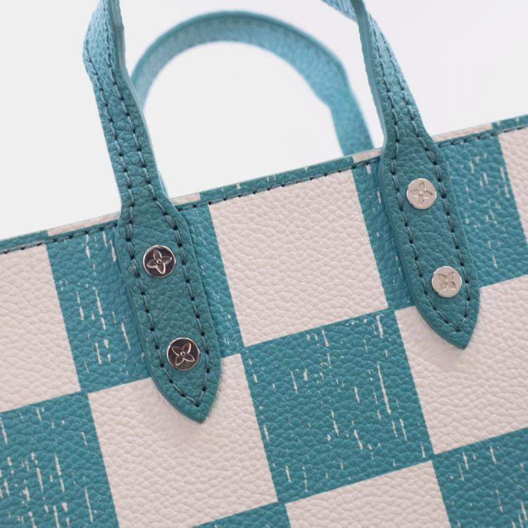 Pre Owned Louis Vuitton Sac Plat XS Damier Checkerboard Tote Bag