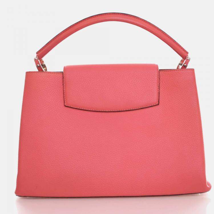Pre Owned Louis Vuitton Capucines MM Taurillon Leather Satchel Bag