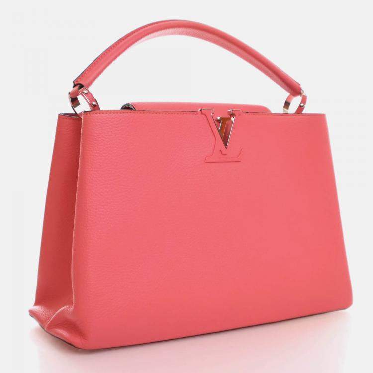 Pre Owned Louis Vuitton Capucines MM Taurillon Leather Satchel Bag
