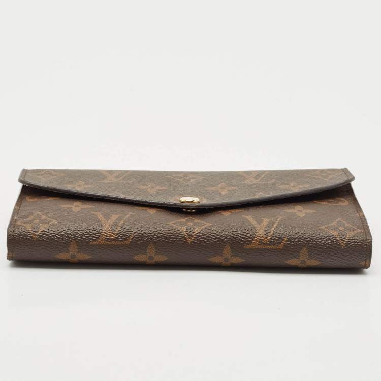 Pre Owned Louis Vuitton Monogram Canvas Sarah Long Wallet