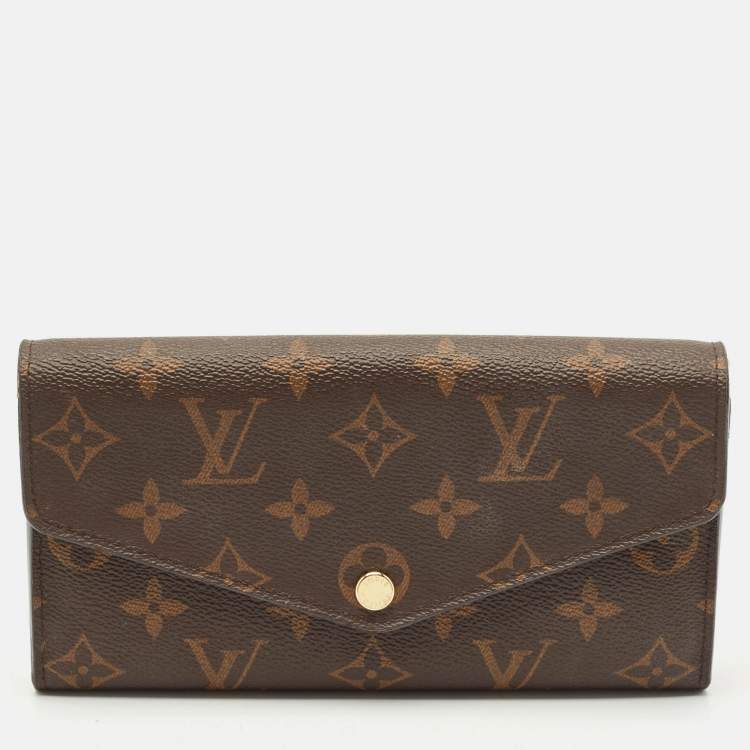 Pre Owned Louis Vuitton Monogram Canvas Sarah Long Wallet