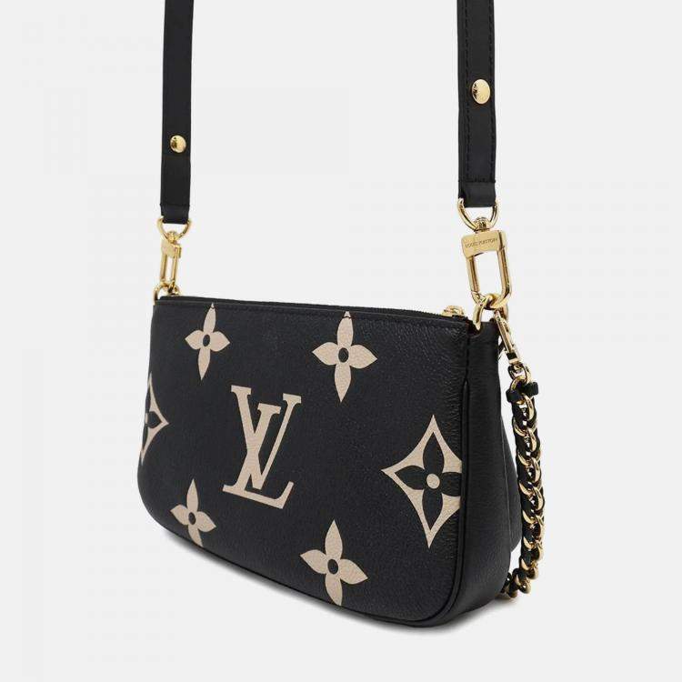 Pre Owned Louis Vuitton Multi Pochette Accessoires Black Monogram Empreinte Shoulder Bag 
