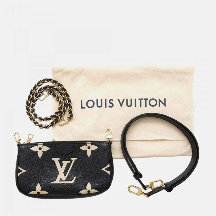 Pre Owned Louis Vuitton Multi Pochette Accessoires Black Monogram Empreinte Shoulder Bag 