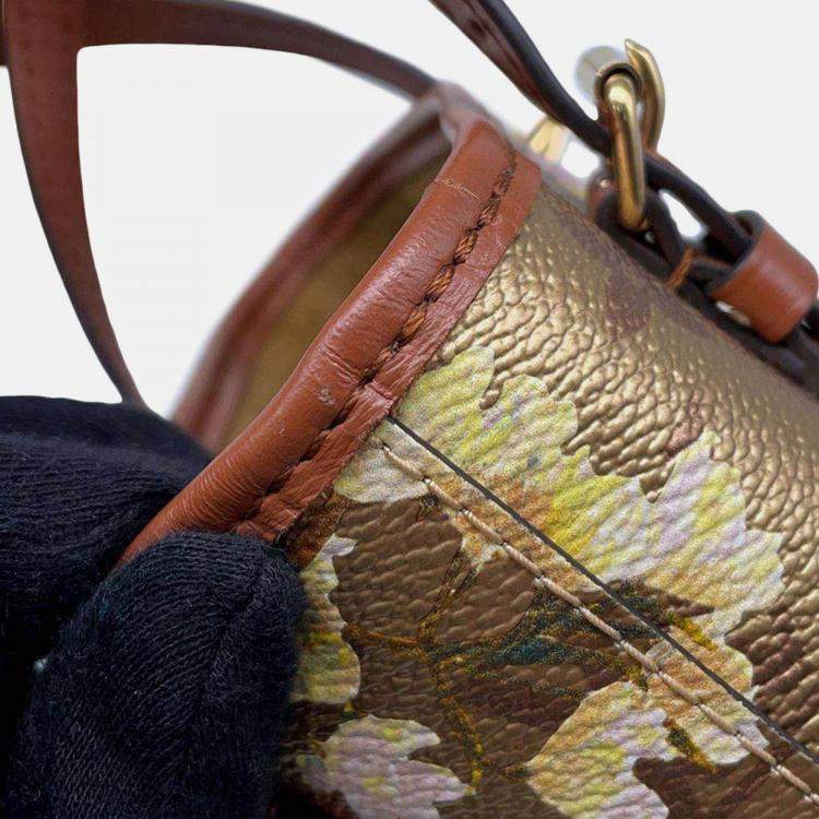 Pre Owned Louis Vuitton Bucket Garden Floral Monogram Canvas Shoulder Bag