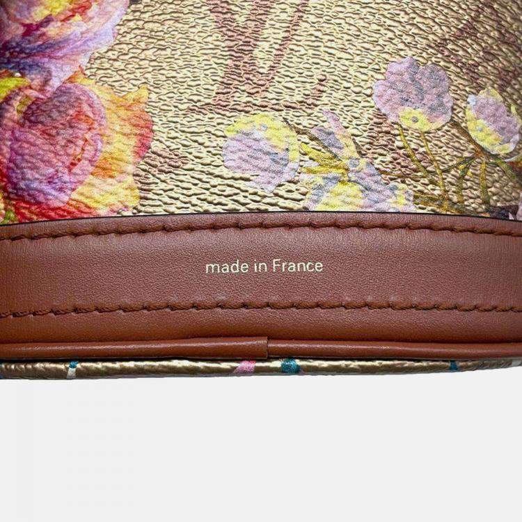 Pre Owned Louis Vuitton Bucket Garden Floral Monogram Canvas Shoulder Bag