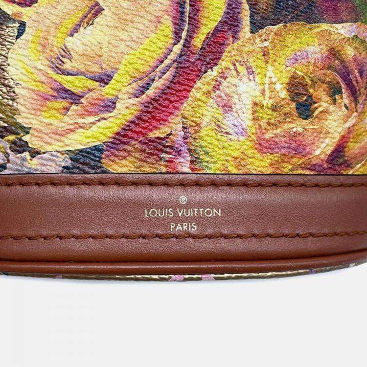 Pre Owned Louis Vuitton Bucket Garden Floral Monogram Canvas Shoulder Bag