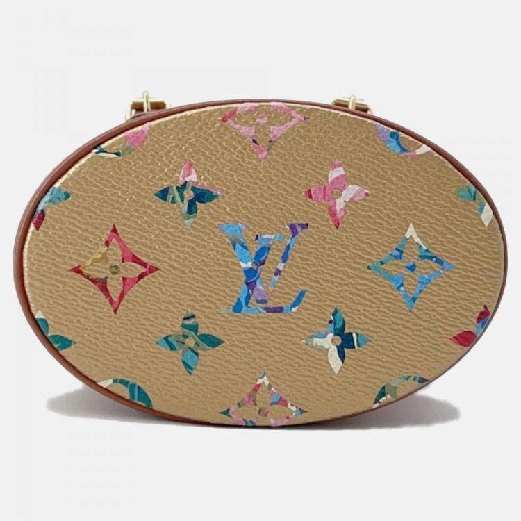 Pre Owned Louis Vuitton Bucket Garden Floral Monogram Canvas Shoulder Bag