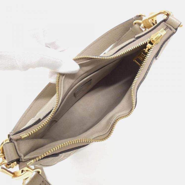 Pre Owned Louis Vuitton Bagatelle Tourterelle Monogram Empreinte Leather Shoulder Bag
