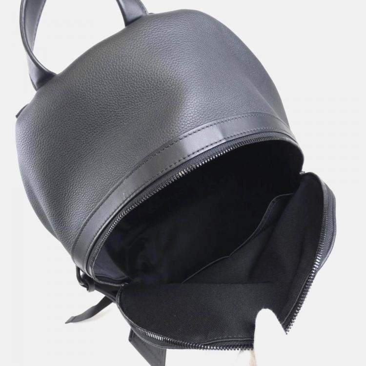 Pre Owned Louis Vuitton Take Off Aerogram Black Leather Backpack