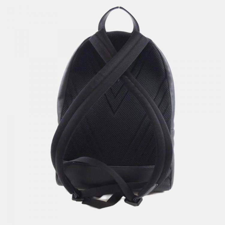 Pre Owned Louis Vuitton Take Off Aerogram Black Leather Backpack