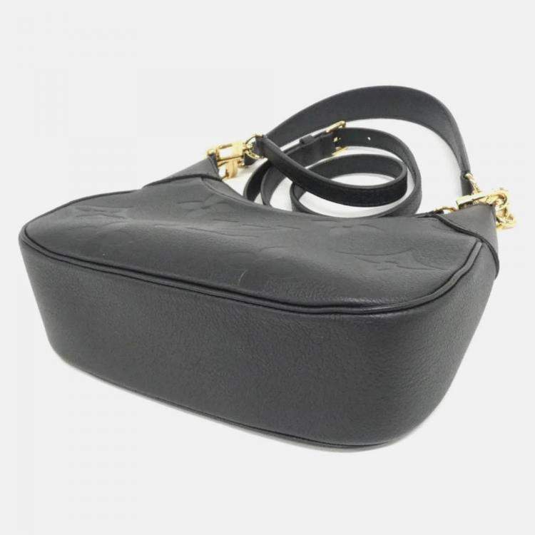 Pre Owned Louis Vuitton Bagatelle Black Monogram Empreinte Leather Shoulder Bag