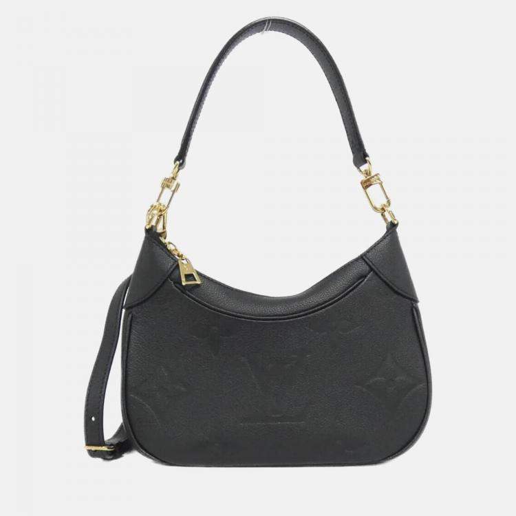 Pre Owned Louis Vuitton Bagatelle Black Monogram Empreinte Leather Shoulder Bag