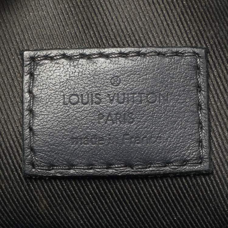 Pre Owned Louis Vuitton Black Aerogram Leather Takeoff Pouch