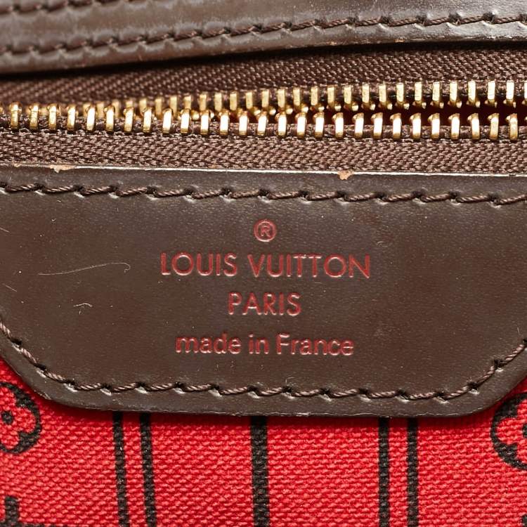 Pre Owned Louis Vuitton Damier Ebene Canvas Neverfull MM Bag