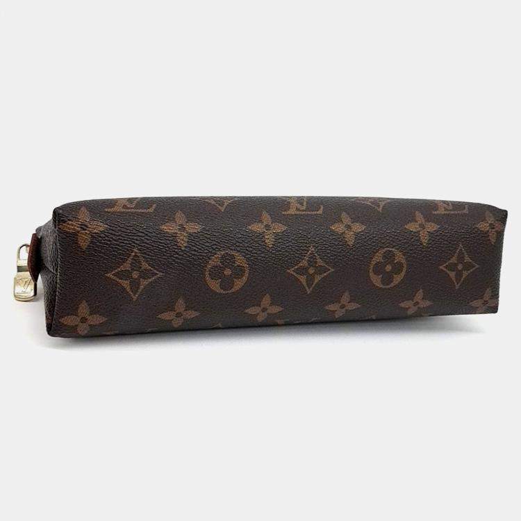 Pre Owned Louis Vuitton Brown PVC Monogram Cosmetic Pouch