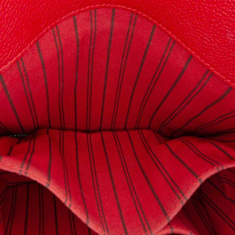 Pre Owned Louis Vuitton Red Monogram Empreinte Pochette Metis
