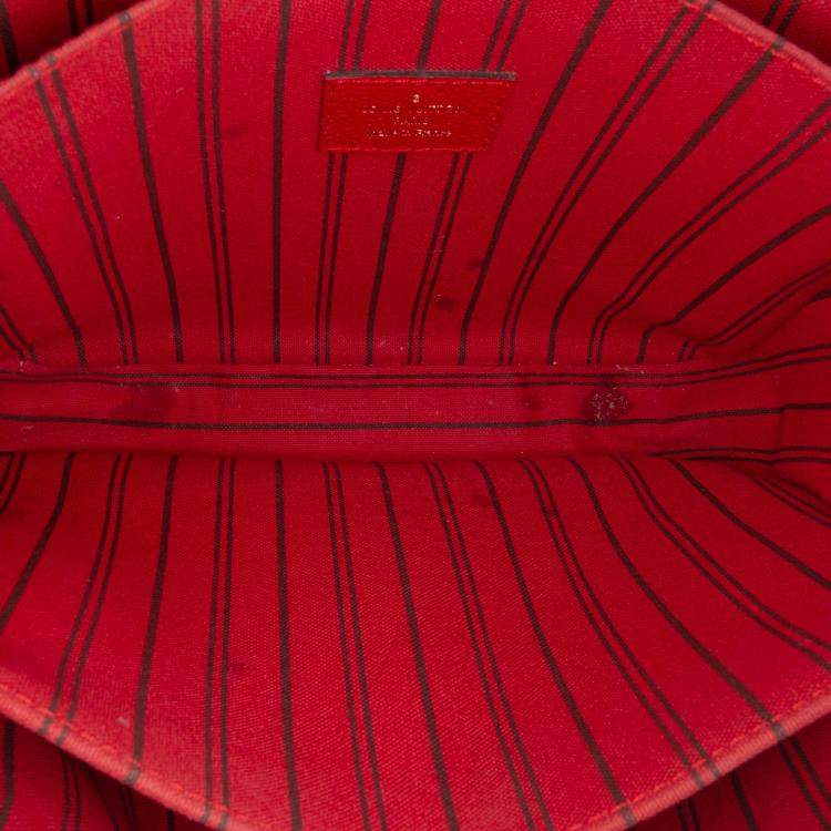 Pre Owned Louis Vuitton Red Monogram Empreinte Pochette Metis