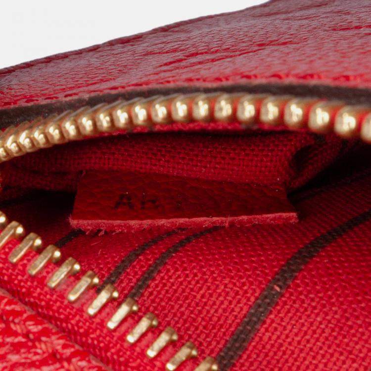 Pre Owned Louis Vuitton Red Monogram Empreinte Pochette Metis