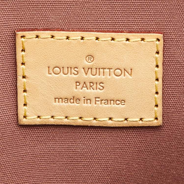 Pre Owned Louis Vuitton Beige Poudre Monogram Vernis Alma PM Bag