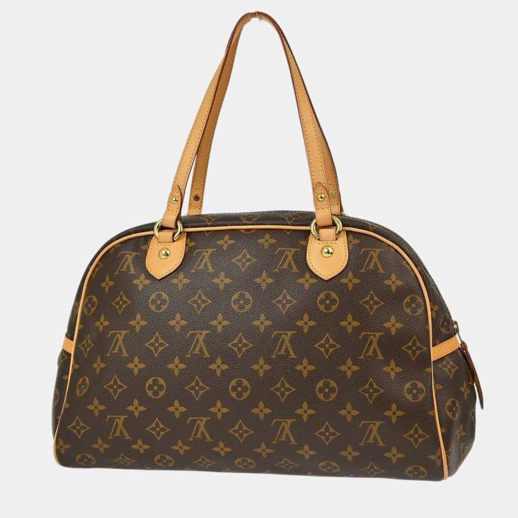 Pre Owned Louis Vuitton Montorgueil GM Brown Monogram Canvas Shoulder Bag