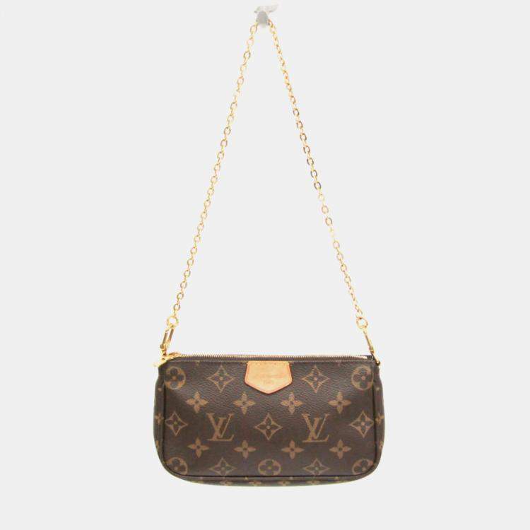 Pre Owned Louis Vuitton Multi Pochette Accessoires Brown Monogram Canvas Shoulder Bag