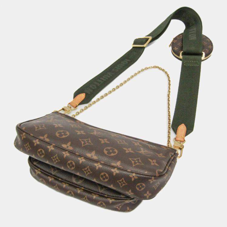 Pre Owned Louis Vuitton Multi Pochette Accessoires Brown Monogram Canvas Shoulder Bag