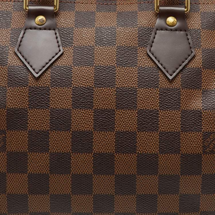 Pre Owned Louis Vuitton Damier Ebene Canvas Speedy 25 Bag