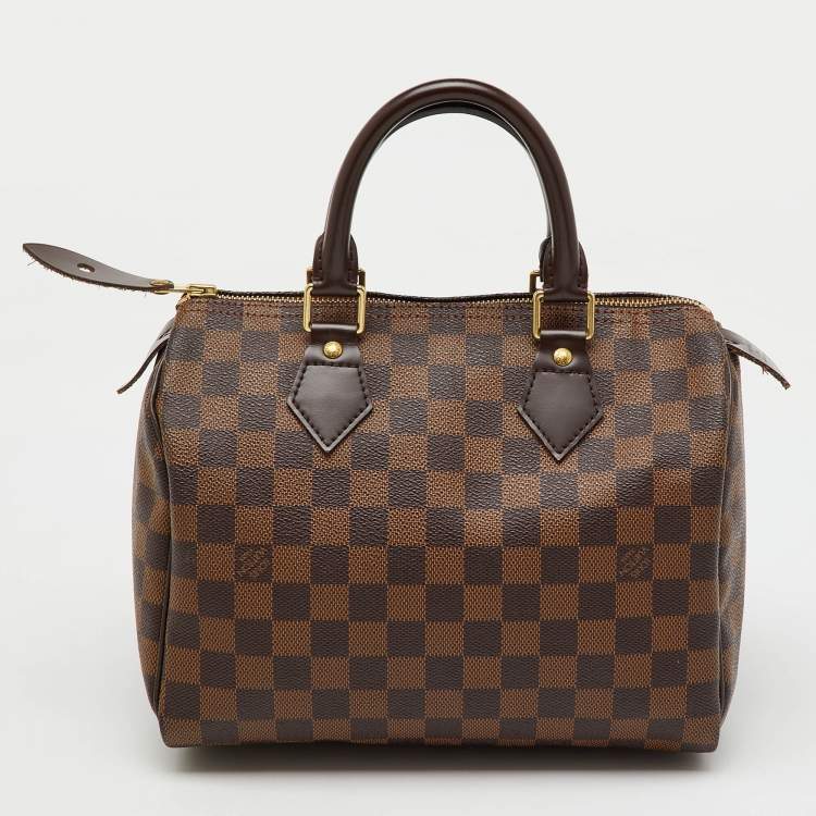 Pre Owned Louis Vuitton Damier Ebene Canvas Speedy 25 Bag