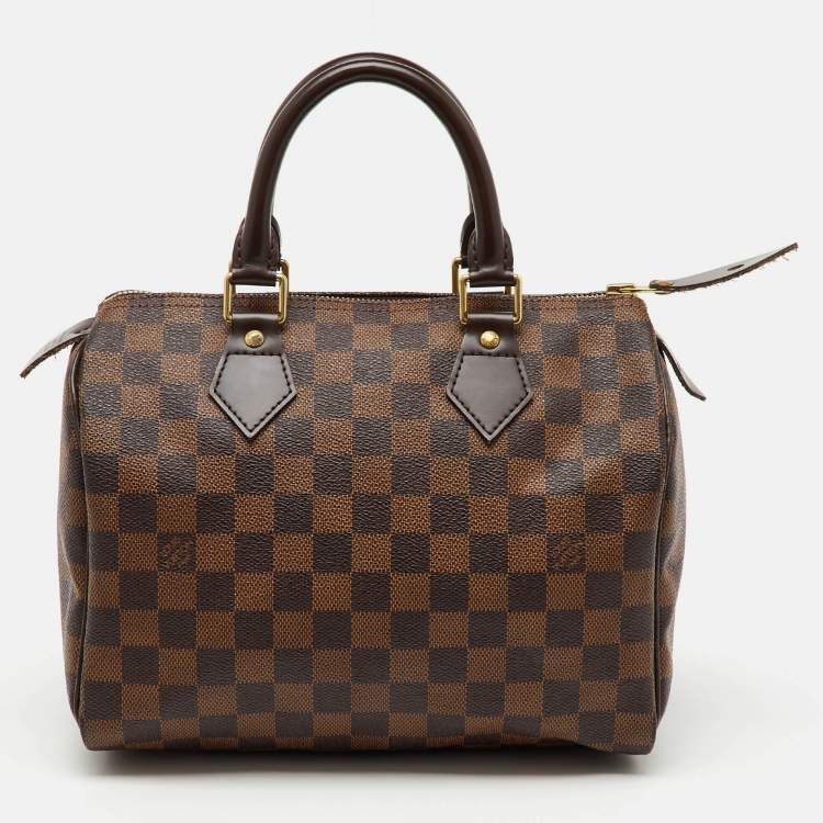 Pre Owned Louis Vuitton Damier Ebene Canvas Speedy 25 Bag