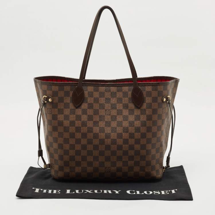Pre Owned Louis Vuitton Damier Ebene Canvas Neverfull MM Bag