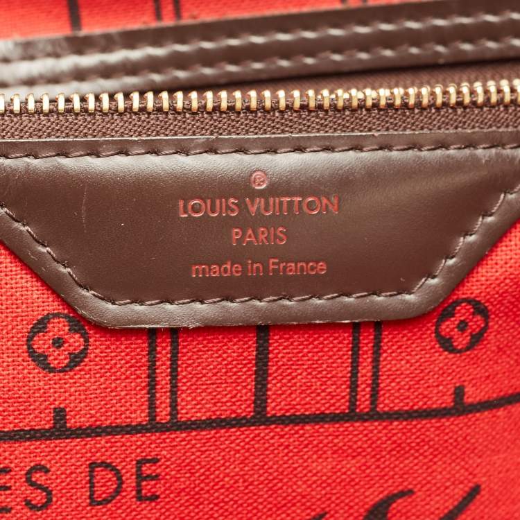 Pre Owned Louis Vuitton Damier Ebene Canvas Neverfull MM Bag