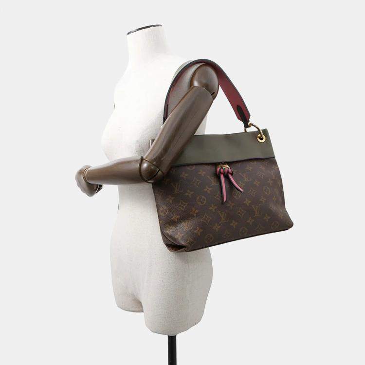 Pre Owned Louis Vuitton Tuileries Besace Khaki Pink Monogram Canvas Shoulder Bag