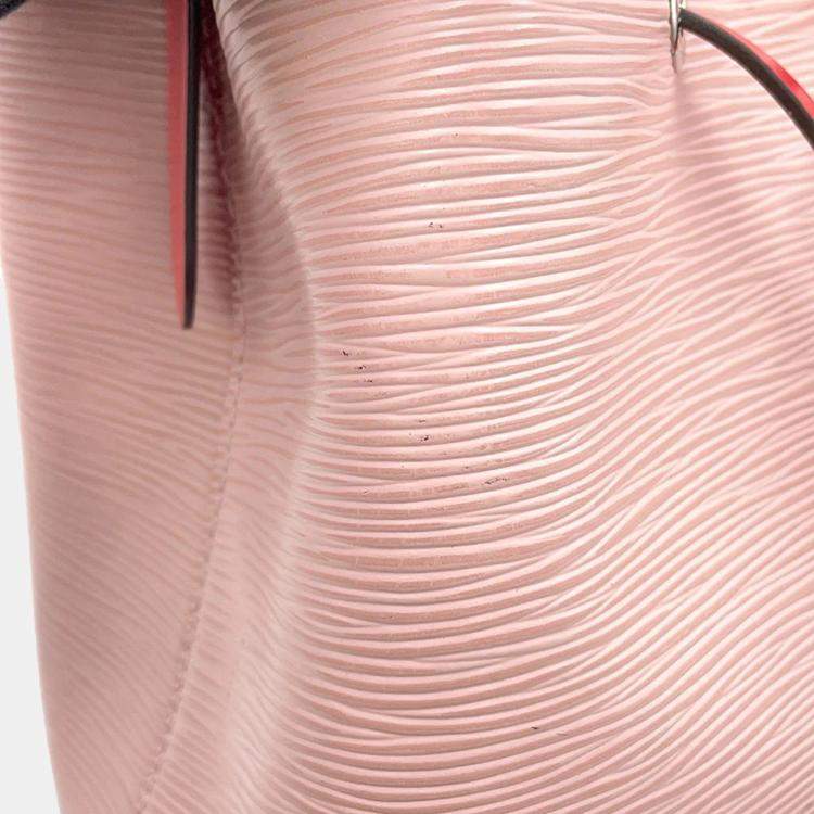 Pre Owned Louis Vuitton Neonoe BB Rose Ballerine Red Epi Leather Bucket Bag