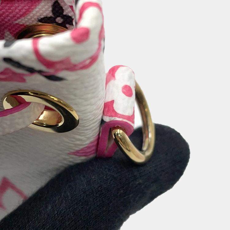 Pre Owned Louis Vuitton Nano Noe Rose Monogram Canvas Shoulder Bag