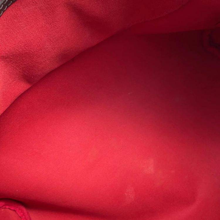Pre Owned Louis Vuitton Speedy Bandoulière 30 Red Damier Ebene Canvas Bag