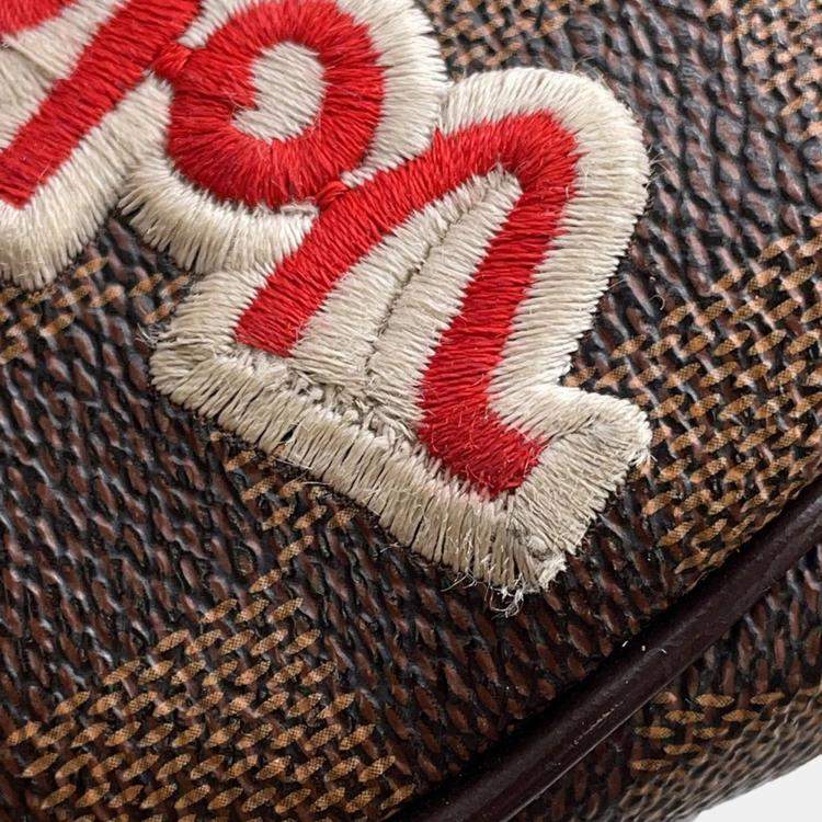 Pre Owned Louis Vuitton Speedy Bandoulière 30 Red Damier Ebene Canvas Bag
