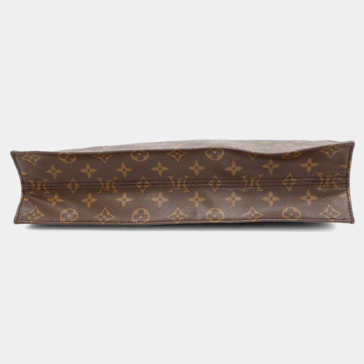 Pre Owned Louis Vuitton Sac Plat Brown Monogram Canvas Bag